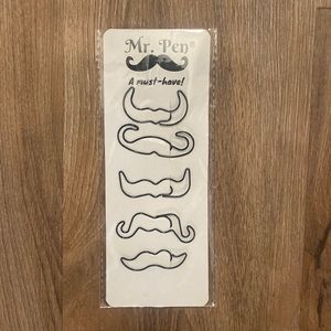 Mr. Pen Novelty Black Mustache Paper Clips 5-Pack